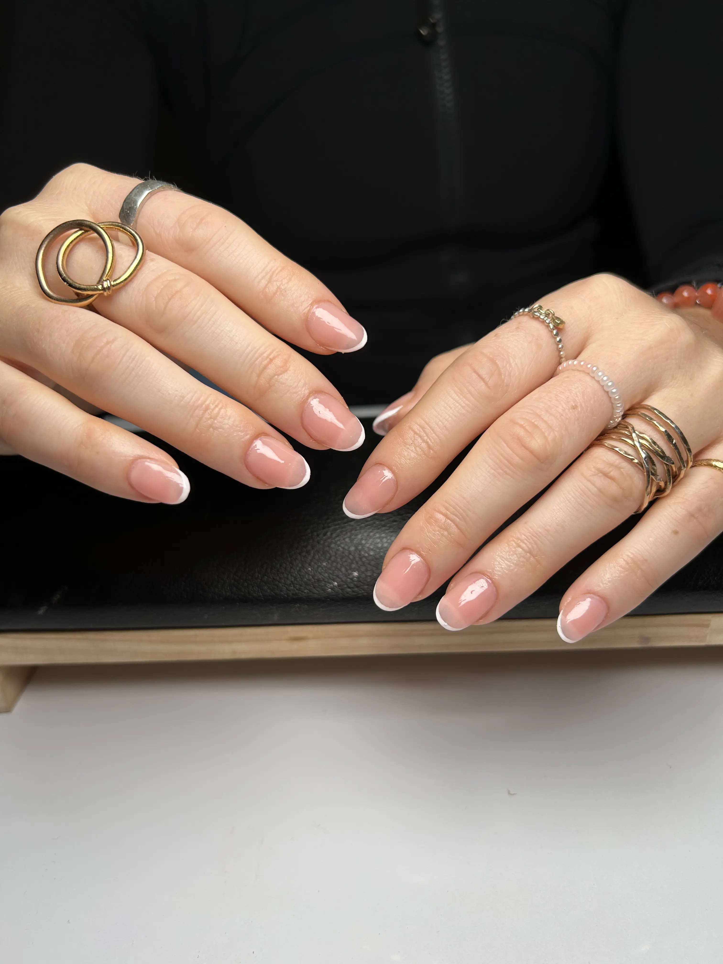Soft Gel Overlay - Sheer Pink With Gold Dust